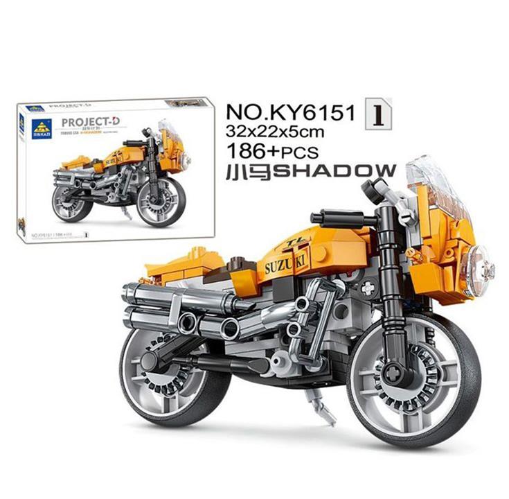 لگو کازی «موتور سیکلت سوزوکی» KY6151-1 Kazi Blocks Model Team Project-D Shadow SUZUKI KY6151-1